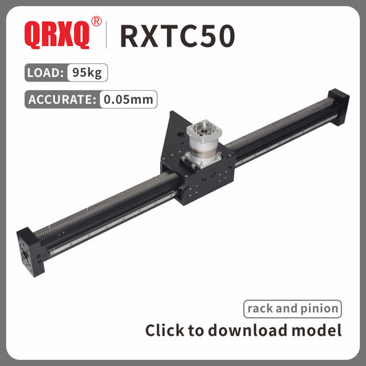 RXC50 rack and pinion module wide double rail precision moving linear guide linear slide large load 70KG