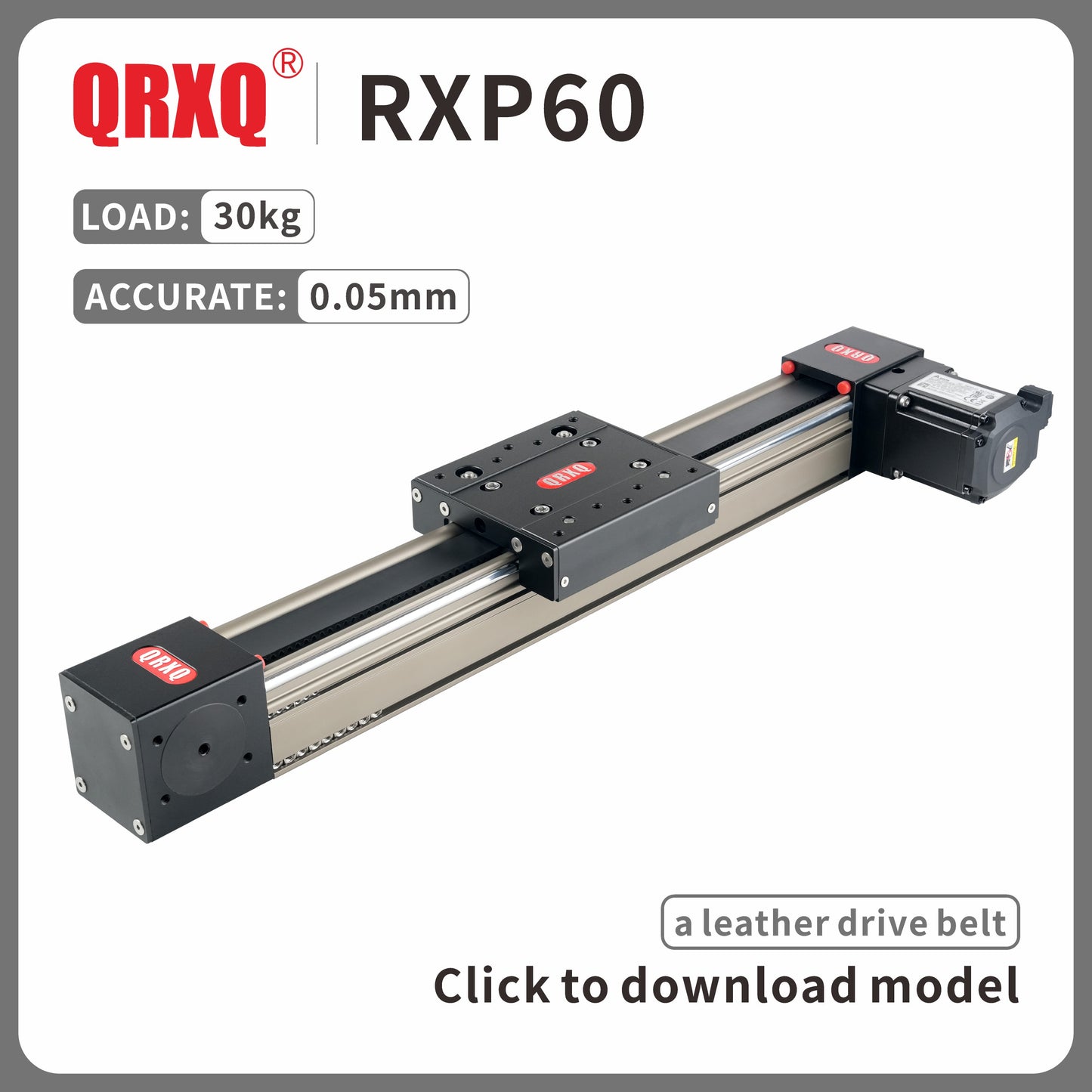 Riel deslizante de correa síncrona lineal eléctrica de precisión RXP60-Qrxq 