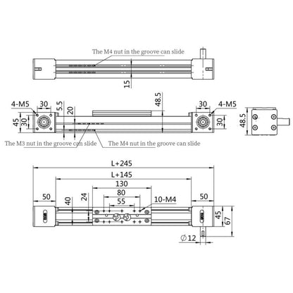 RXPN40-Qrxq precision electric linear synchronous belt slide rail